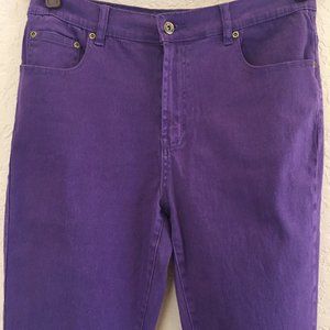 DG2 Diane Gilman Bootcut Jean Purple Sz 8